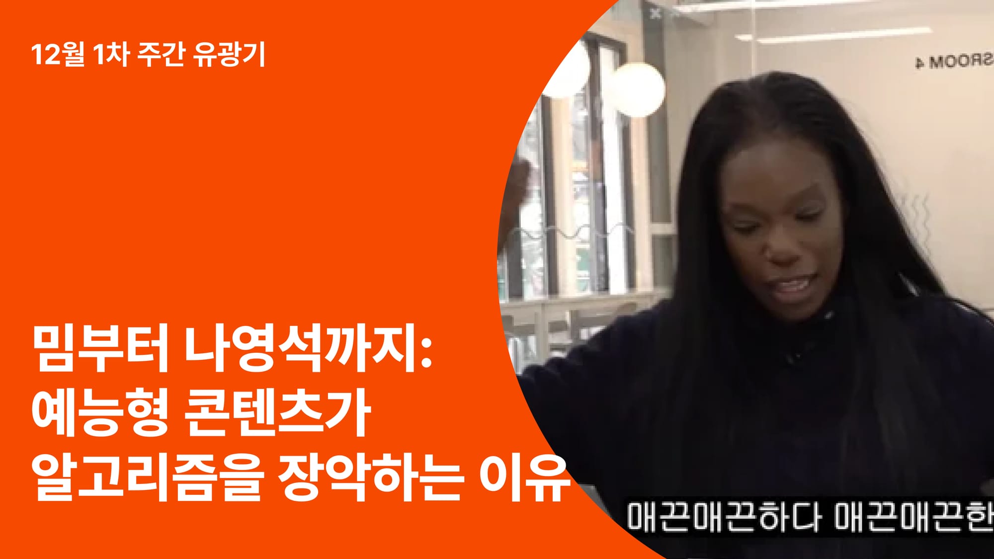 밈부터 나영석까지: 예능형 콘텐츠가 알고리즘을 장악하는 이유