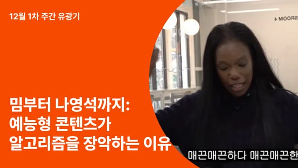 밈부터 나영석까지: 예능형 콘텐츠가 알고리즘을 장악하는 이유